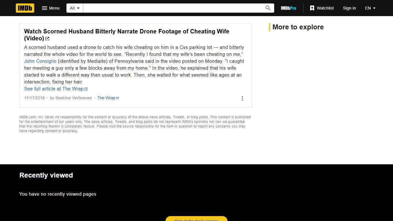 Watch Scorned Husband Bitterly Narrate Drone Footage of Cheating Wife (Video) - IMDb